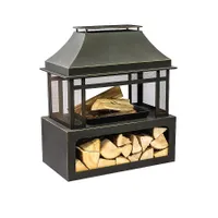 Deko Living Metal Wood Burner Fireplace
