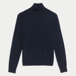 Navy roll neck jumper from M&S