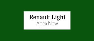 Font pairings: Renault Light and Apex-New