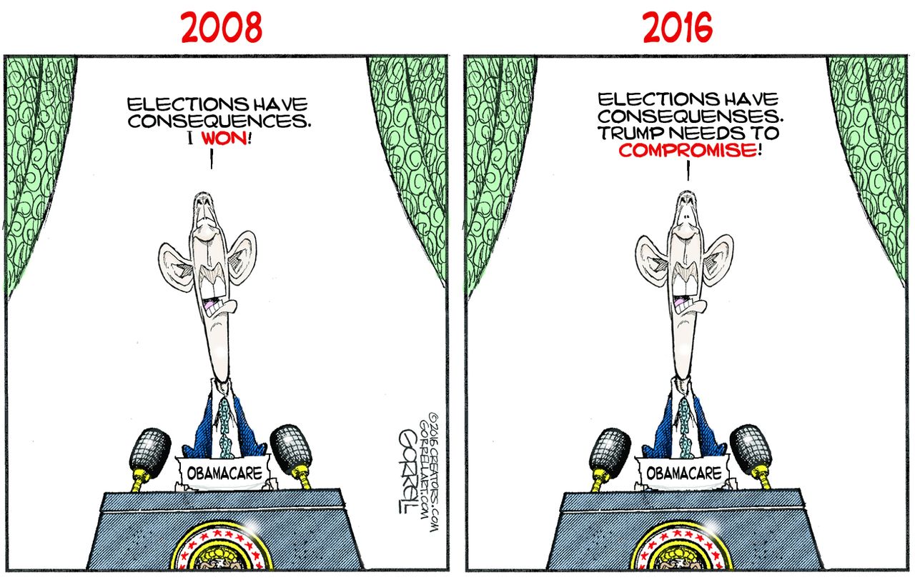 Obama cartoon U.S. President Obama election consequences