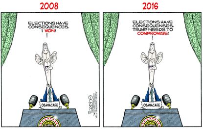 Obama cartoon U.S. President Obama election consequences