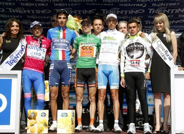 Giro del Trentino jersey holders after stage three.