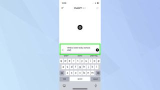 ChatGPT mobile prompt box