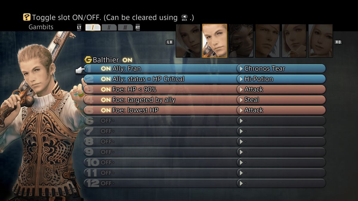 Final Fantasy 12 gambits