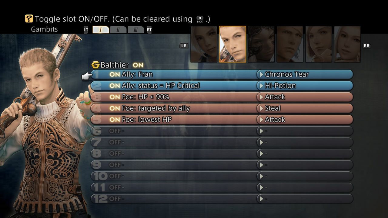 Final Fantasy 12 gambits