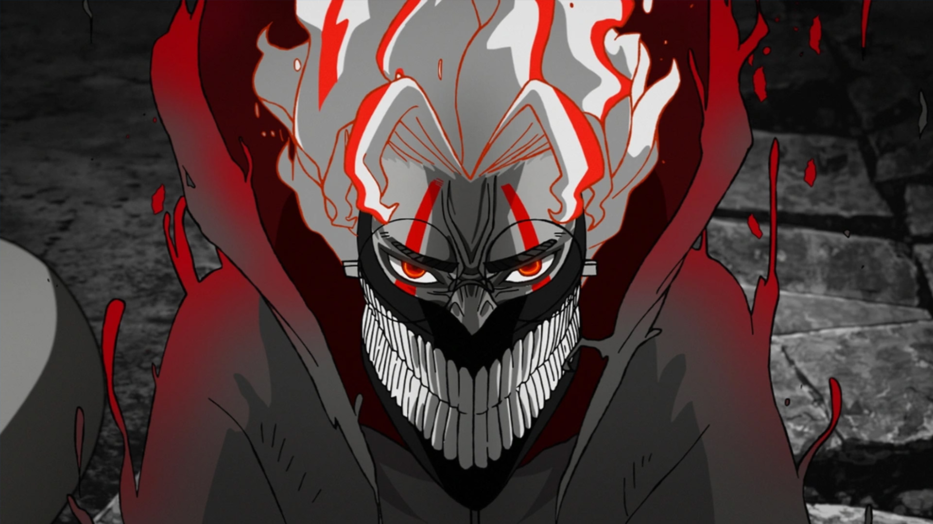 Jiji looks down the camera in Dandadan