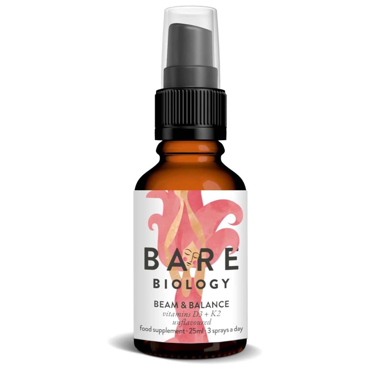 Bare Biology Beam &amp;amp; Balance Vitamin d3 k2 unflavoured Vegan Spray