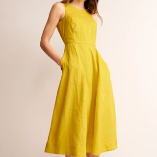 Boden Linen Midi Dress