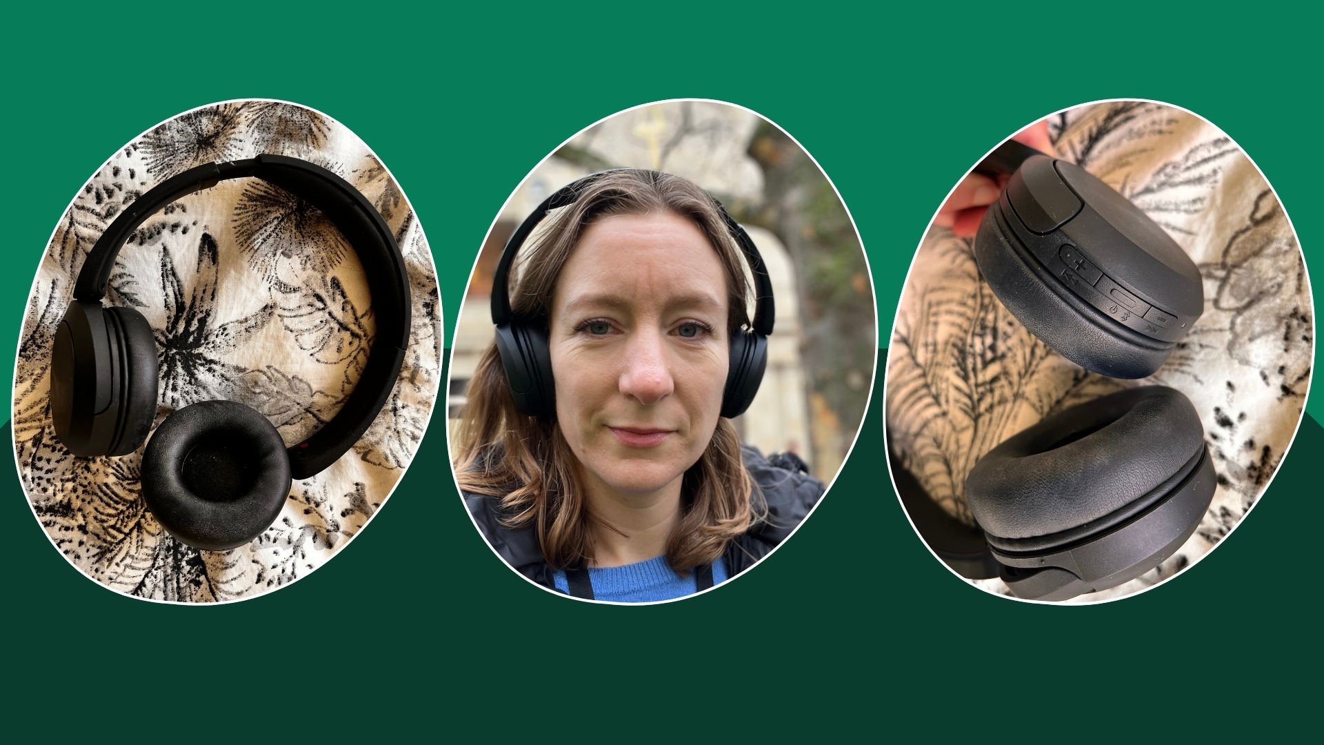 Images of the Sony WH-CH520 wireless headphones being used by Ella Taylor, managing editor at woman&amp;home