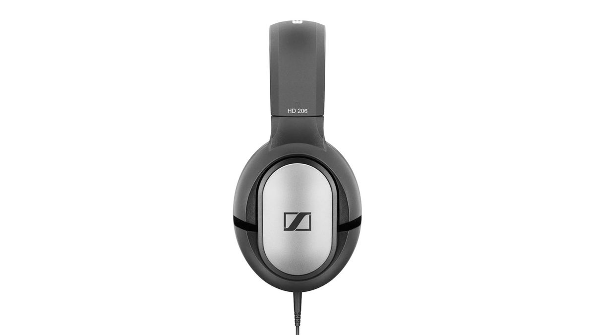 Side view of Sennheiser HD 206 Headphones on a white background