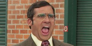 Steve Carell screaming in Anchorman