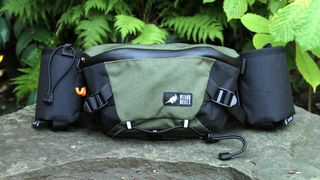 Shot of the Oglah hip pack on rock