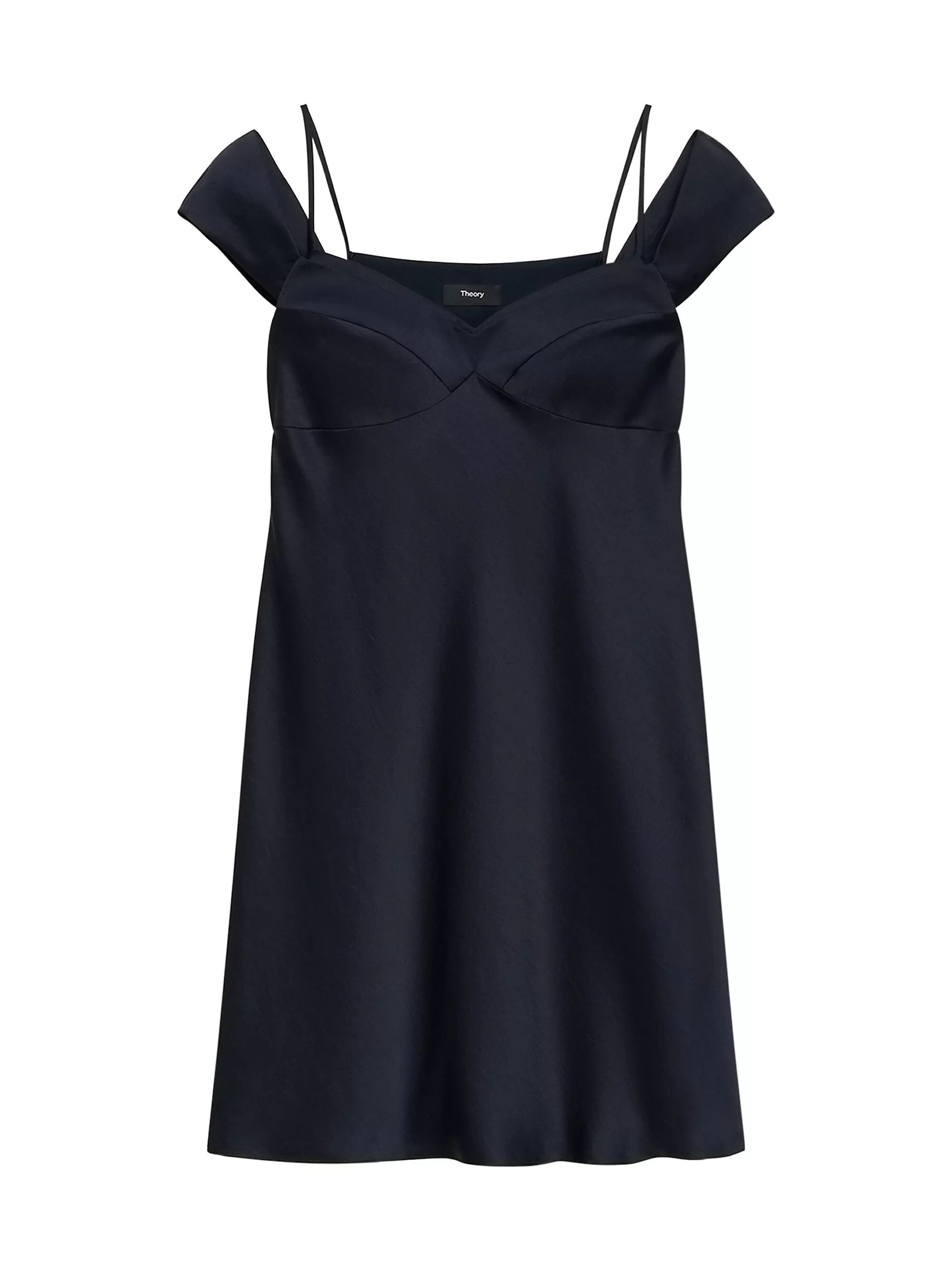 Crushed Satin Layered Peek Cami Minidress