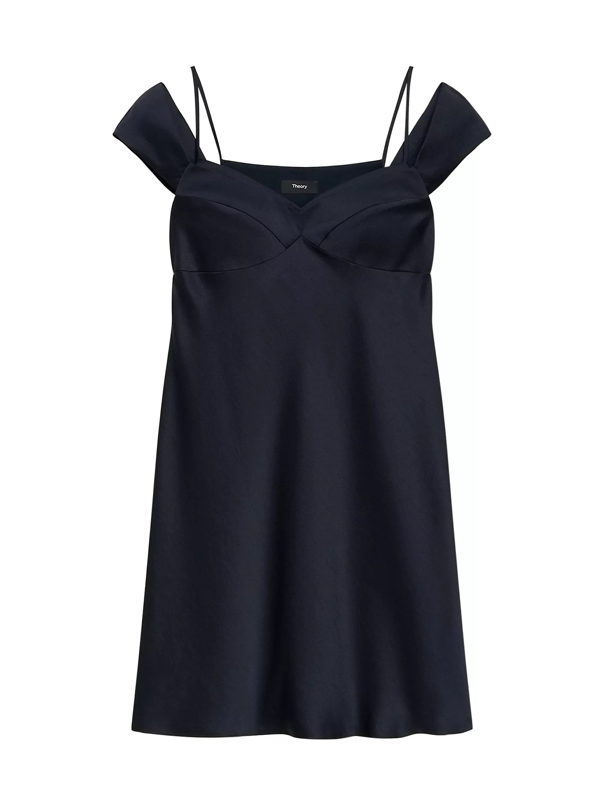 Crushed Satin Layered Peek Cami Minidress