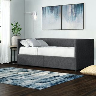 Mercury Row Upholstered Daybed with Drawers