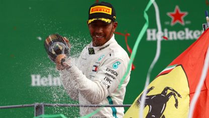 Lewis Hamilton celebrated 11 races wins in the 2019 Formula 1 season