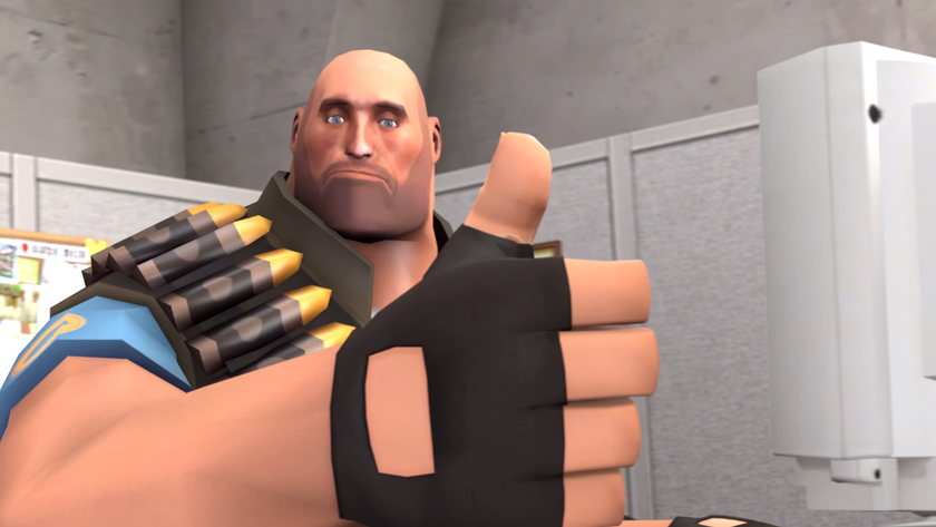 TF2 Heavy giving the Bret Rambo thumbs up