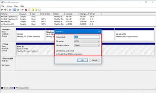 Format settings on Windows 10