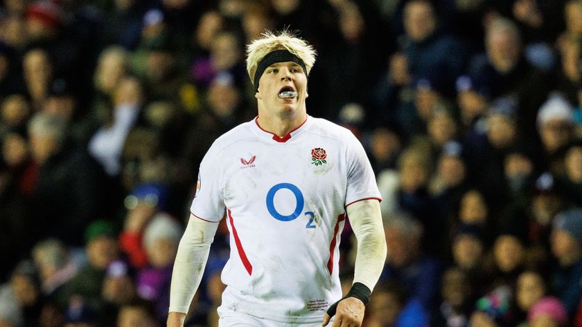 England's Henry Pollock looks dejected during a Guinness Six Nations match between Scotland and England at Scottish Gas Murrayfield, on February 14, 2026, in Edinburgh, Scotland. 