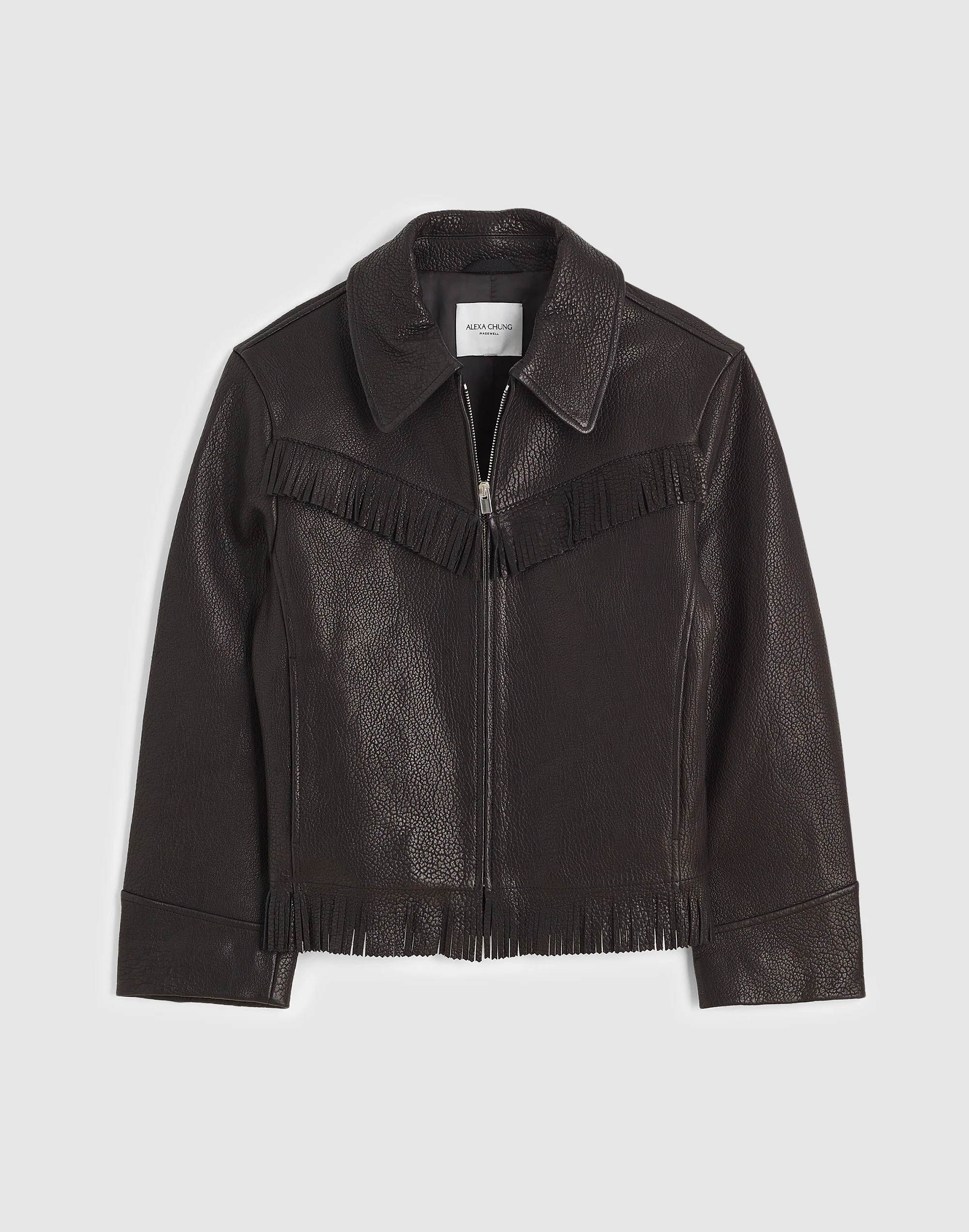 Alexa Chung for Madewell Ronnie Leather Fringe Jacket
