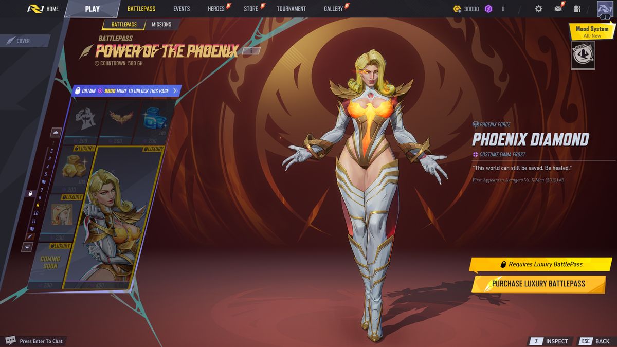 Marvel Rivals Season 3 battle pass: Page 9 of The Abyss Awaken battle pass.