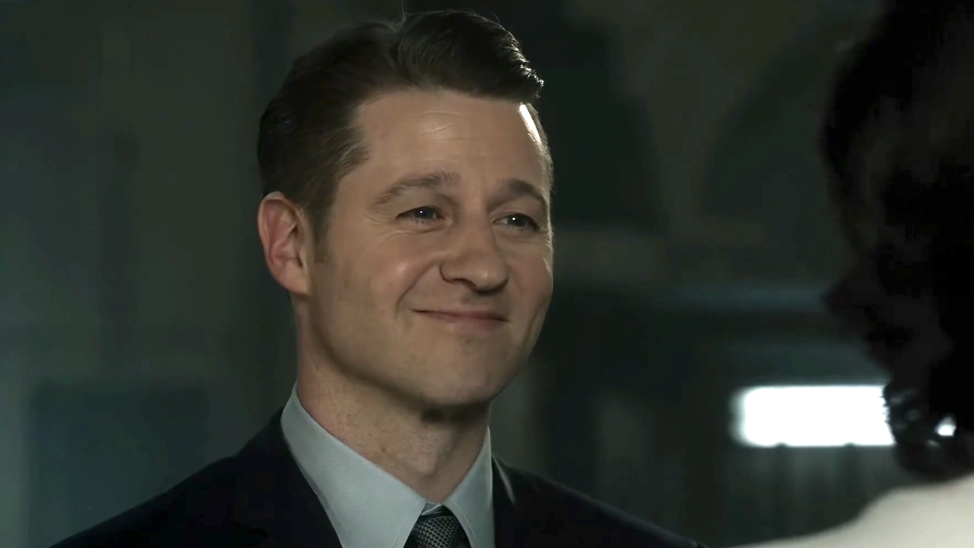 Jim Gordon smiling at Lee during wedding in Gotham Season 5