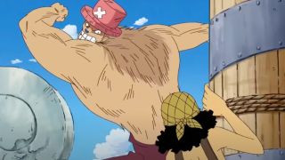 Heavy Point Chopper swinging at Usopp