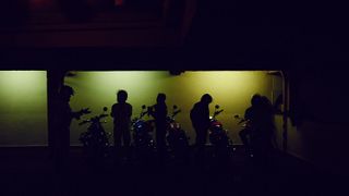 Musical instrument, Musician, Darkness, Drum, Drums, Stage, Percussion, Rock concert, Membranophone, Music venue,