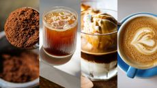 A selection of the various ways to have coffee, including affogato and cold brew