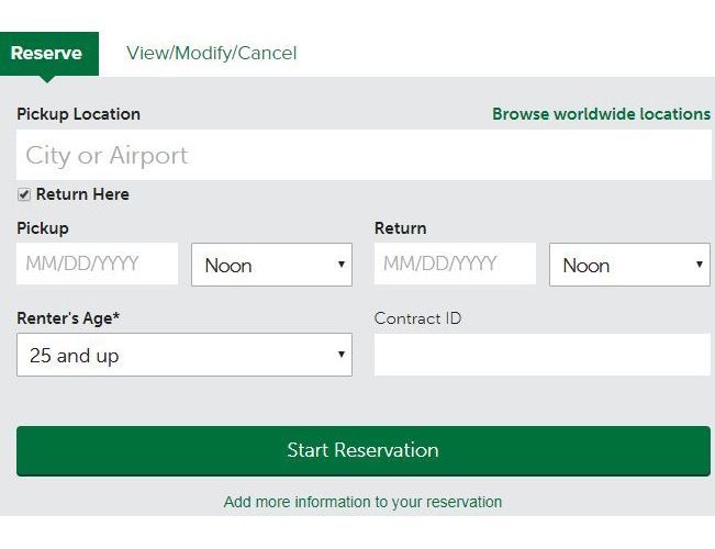 You can rent from National online.