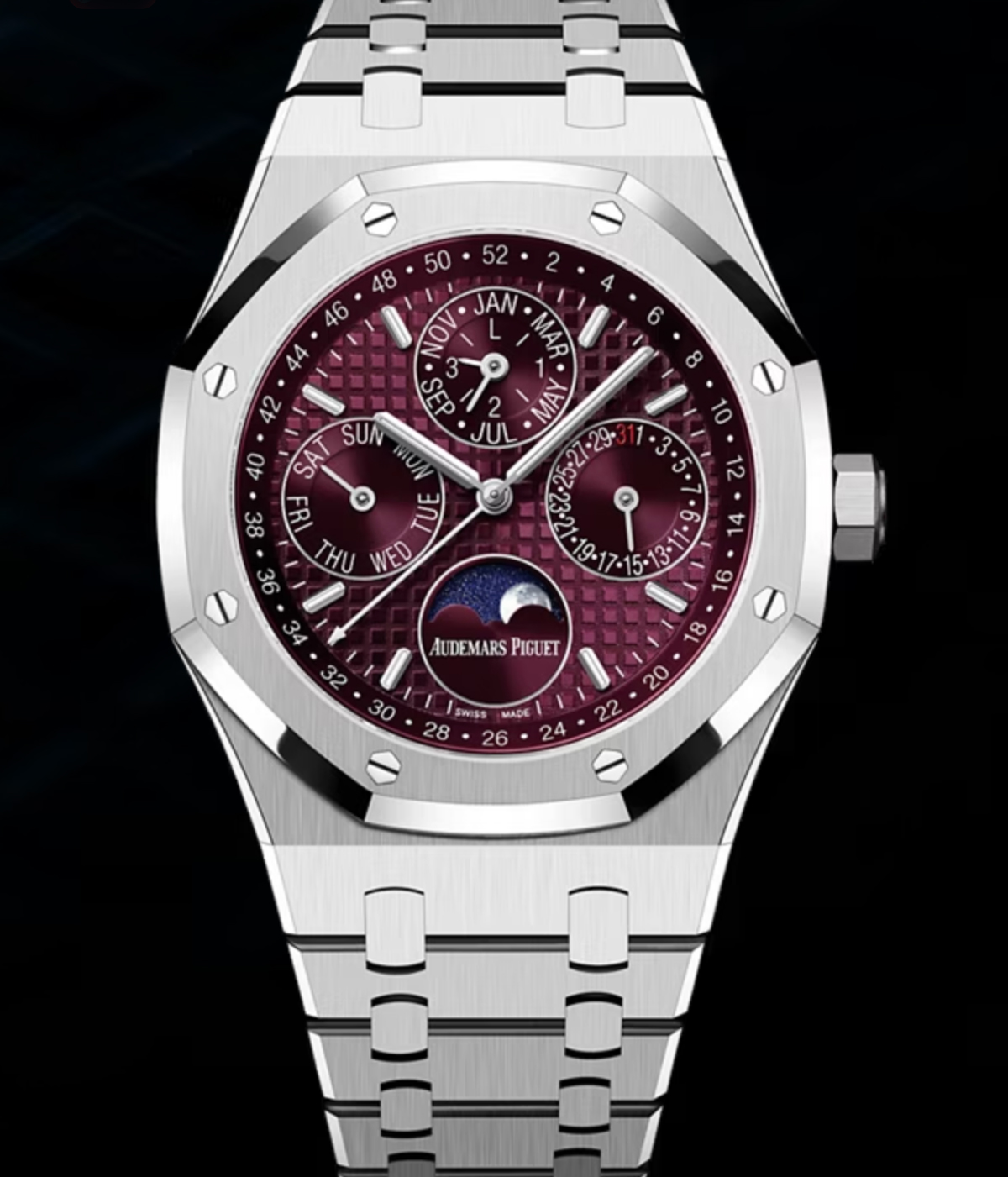 red dial watch