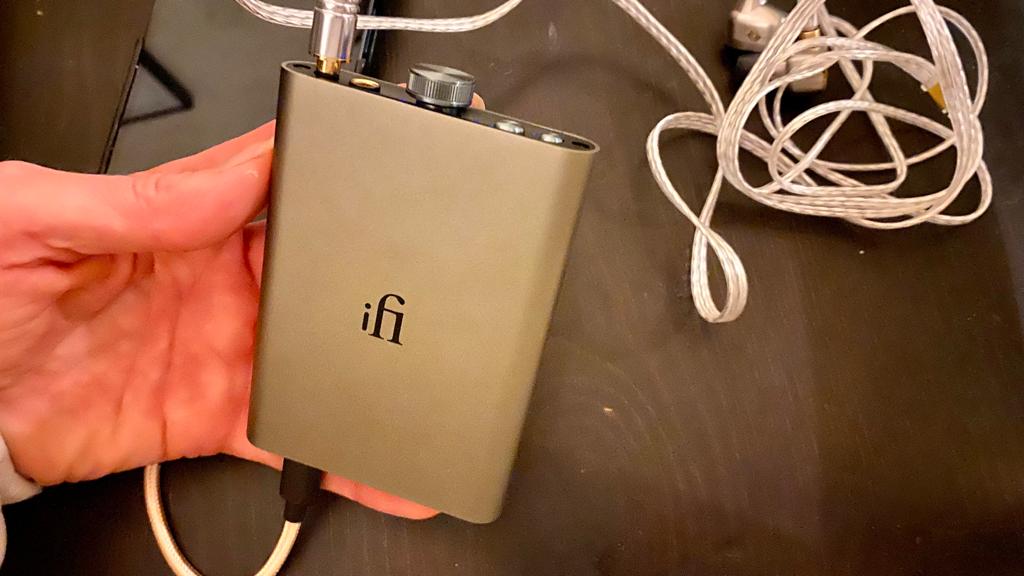 iFi hip-dac 3 held in a hand