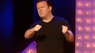 Ricky Gervais doing stand up