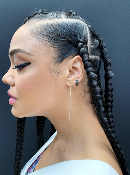 Tessa Thompson's Jumbo Box Braids 