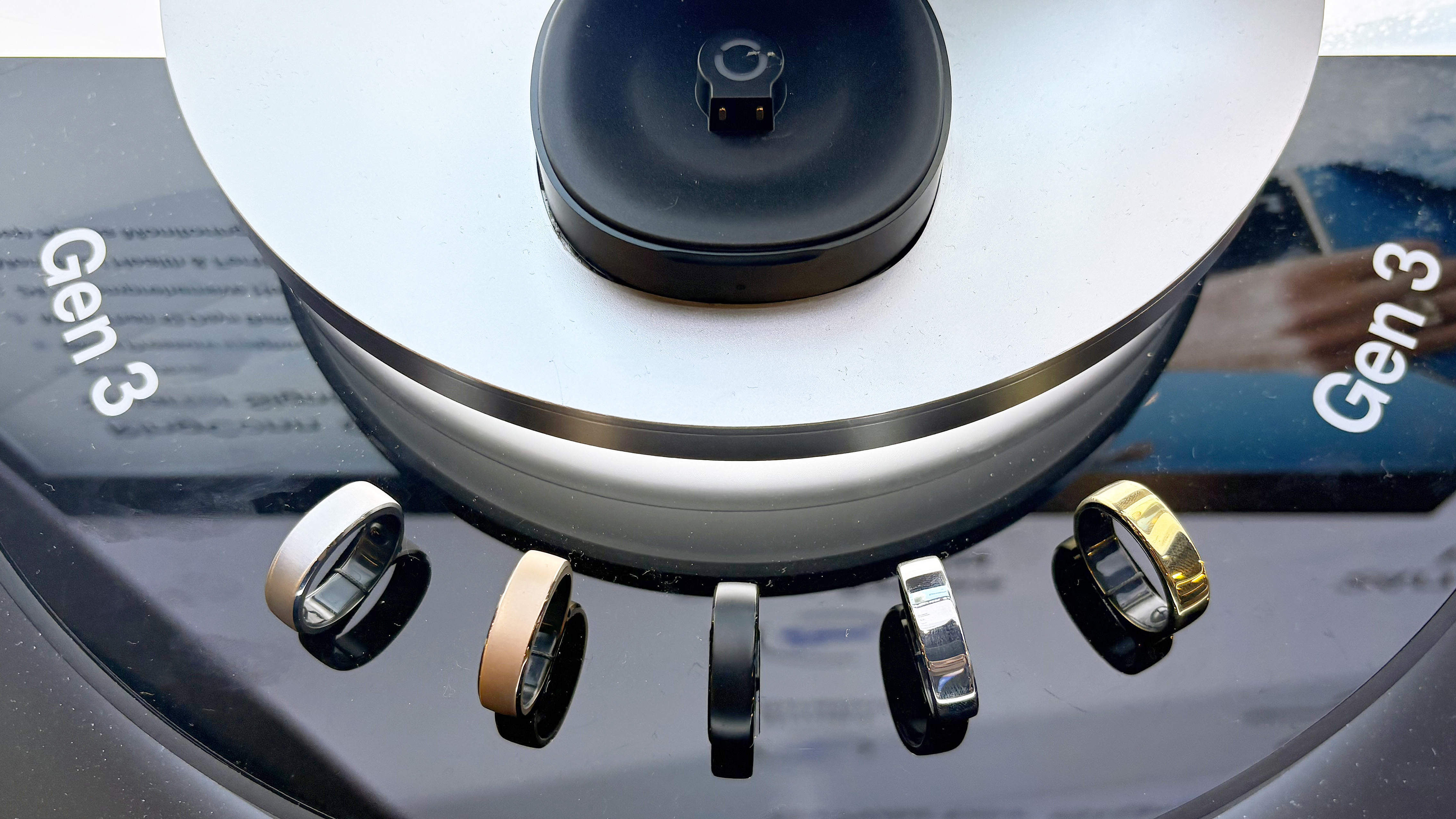 Close-up of the RingConn Gen 3 smart ring at CES 2026