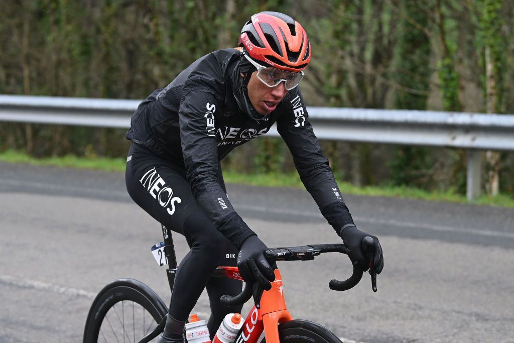 CHANTADA SPAIN FEBRUARY 23 Egan Bernal of Colombia and Team INEOS Grenadiers competes during the 3rd O Gran Camio The Historical Route 2024 Stage 2 a 1512km stage from Taboada to Chantada 481m on February 23 2024 in Chantada Spain Photo by Dario BelingheriGetty Images