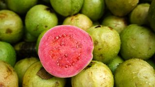 A cut guava fruit