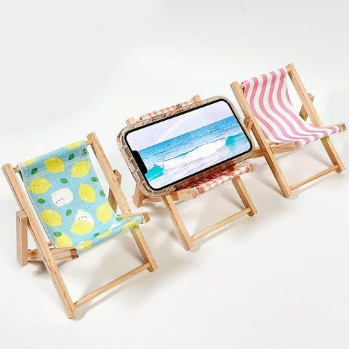 3pcs Folding Beach Chair Mobile Phone Holder