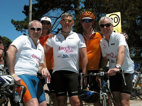 Many of Melbourne's famous Beach Road riding groups took part in Amy's Ride, including the Epsom Cycling Group