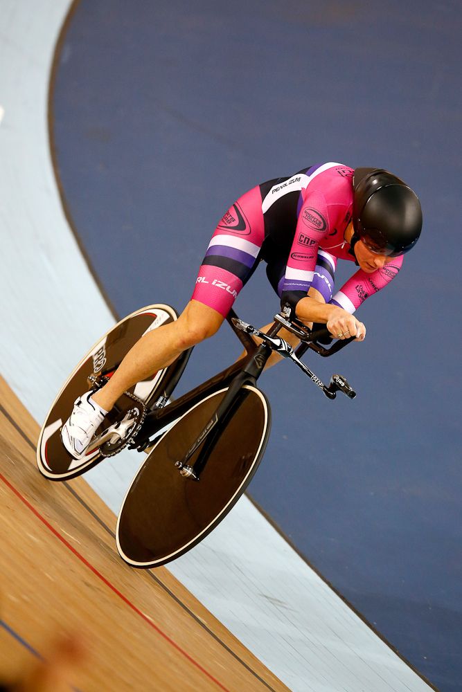 Dame Sarah Storey participates in her Women's Hour Record attempt.