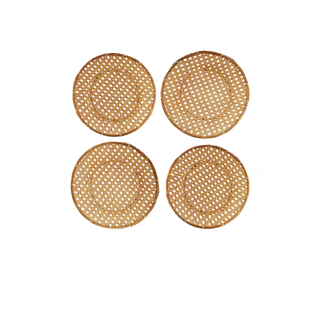 Rattan plate chargers