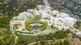 An aerial shot of The Getty Center in Los Angeles, USA