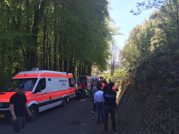 The Canada Team Race Clean posted this shot of Ambulances at the scene