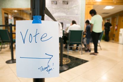 A voting station in Georgia