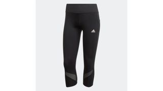 Adidas 3/4 leggings in black with pockets and logo on front