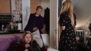 FROM ITV STRICT EMBARGO - No Use Before 20 February 2016 Coronation Street - Ep 8848 Friday 26 February 2016 - 2nd Ep Having found Marta [EDYTA BUDNIK] lurking near the factory and in a terrible state, Eva Price [CATHERINE TYLDESLEY] takes her home and persuades Leanne Tilsley [JANE DANSON] to let her stay the night. Picture contact: david.crook@itv.com on 0161 952 6214 This photograph is (C) ITV Plc and can only be reproduced for editorial purposes directly in connection with the programme or event mentioned above, or ITV plc. Once made available by ITV plc Picture Desk, this photograph can be reproduced once only up until the transmission [TX] date and no reproduction fee will be charged. Any subsequent usage may incur a fee. This photograph must not be manipulated [excluding basic cropping] in a manner which alters the visual appearance of the person photographed deemed detrimental or inappropriate by ITV plc Picture Desk. This photograph must not be syndicated to any other company, publication or website, or permanently archived, without the express written permission of ITV Plc Picture Desk. Full Terms and conditions are available on the website www.itvpictur