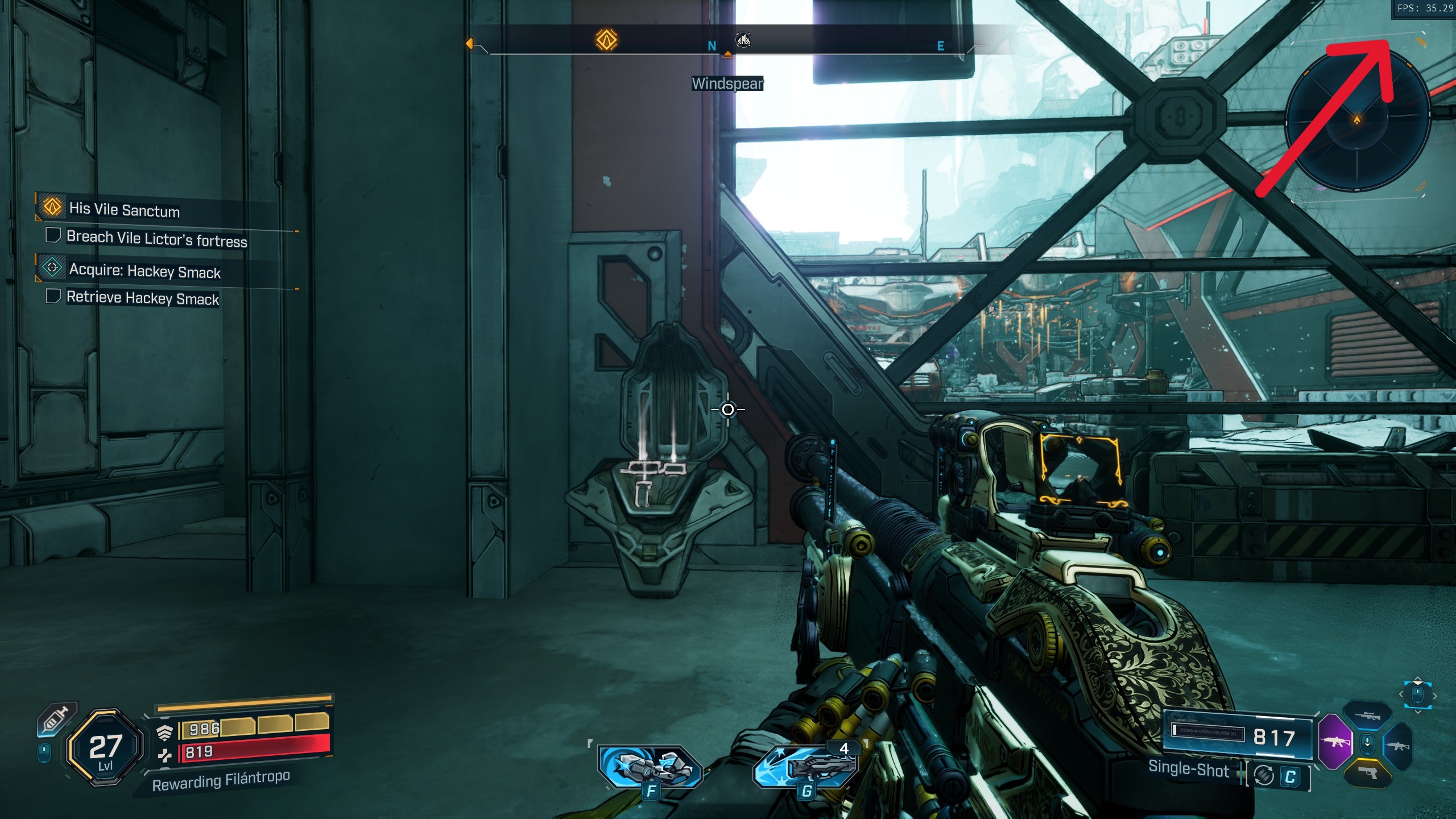 Borderlands 4 performance screenshots showing FPS.