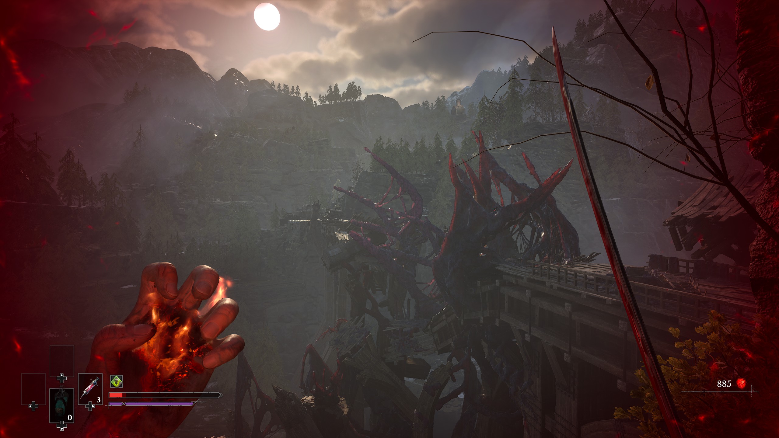 Valor Mortis main character wielding a sword and fire powers