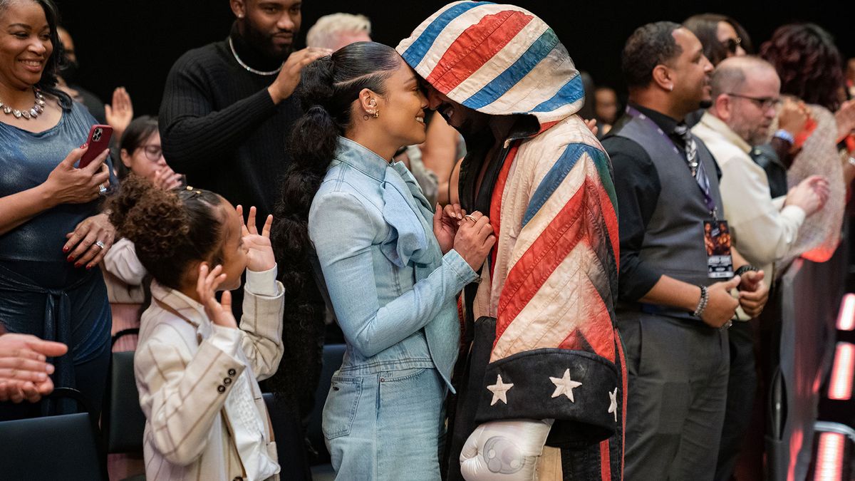 Tessa Thompson and Michael B. Jordan in Creed III