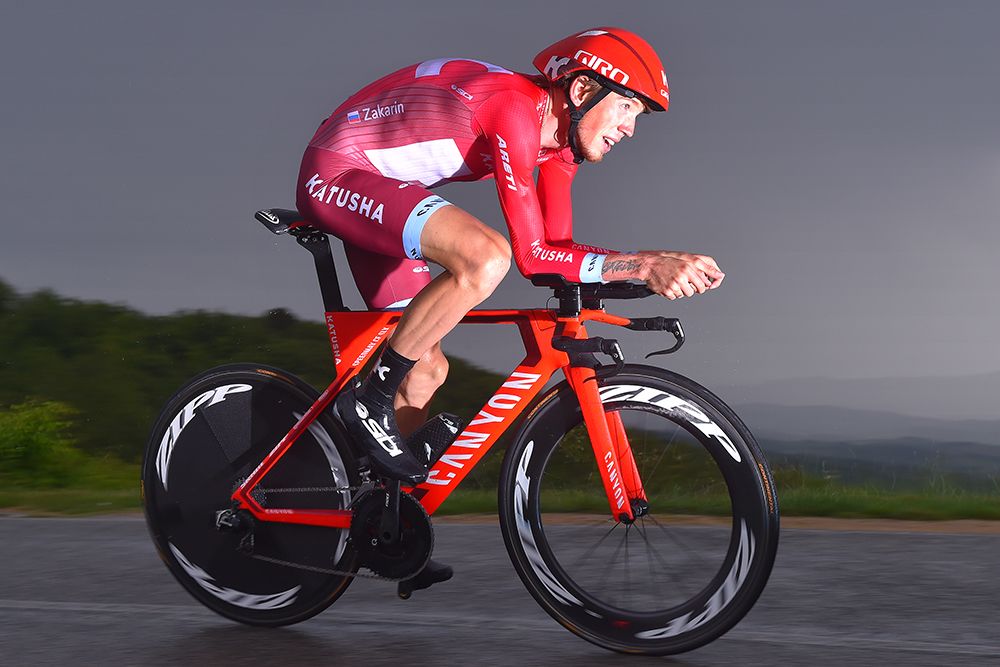 llnur Zakarin (Katusha) had a tough day on the bike